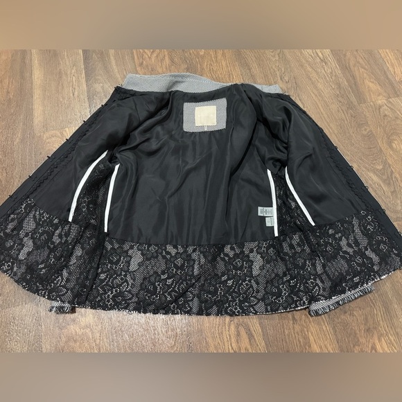 Magaschoni textured short jacket blazer Women’s size 10 Gray Black - Picture 8 of 10